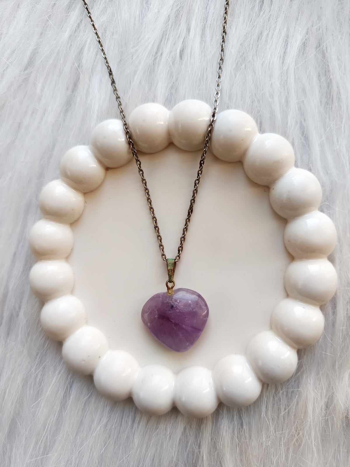 AMETHYST HEART SHAPE PENDANT