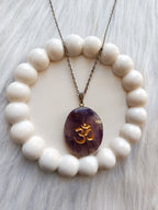 Amethyst Om Pendant