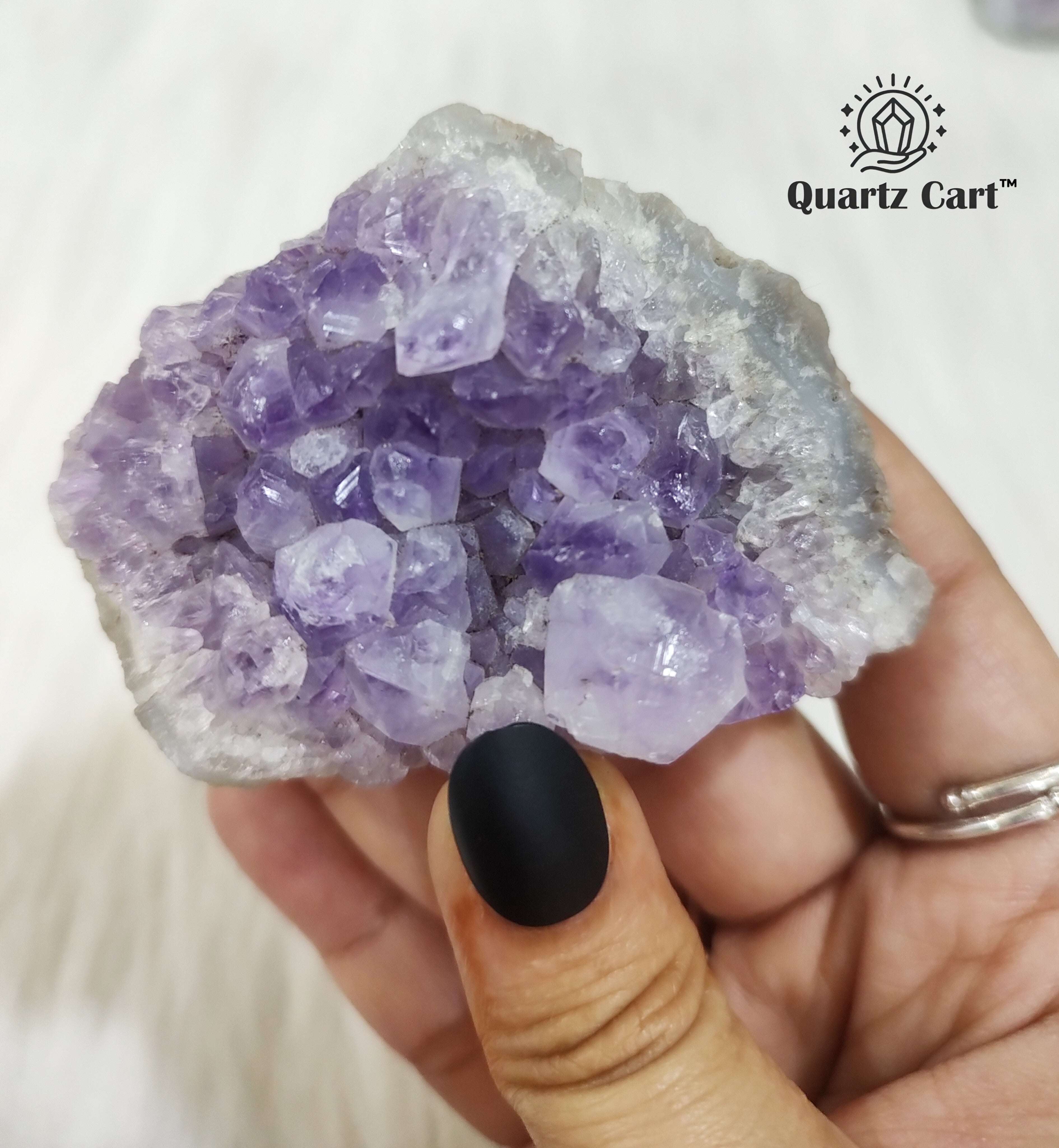 Natural Amethyst crystal cluster medium healing stone #10