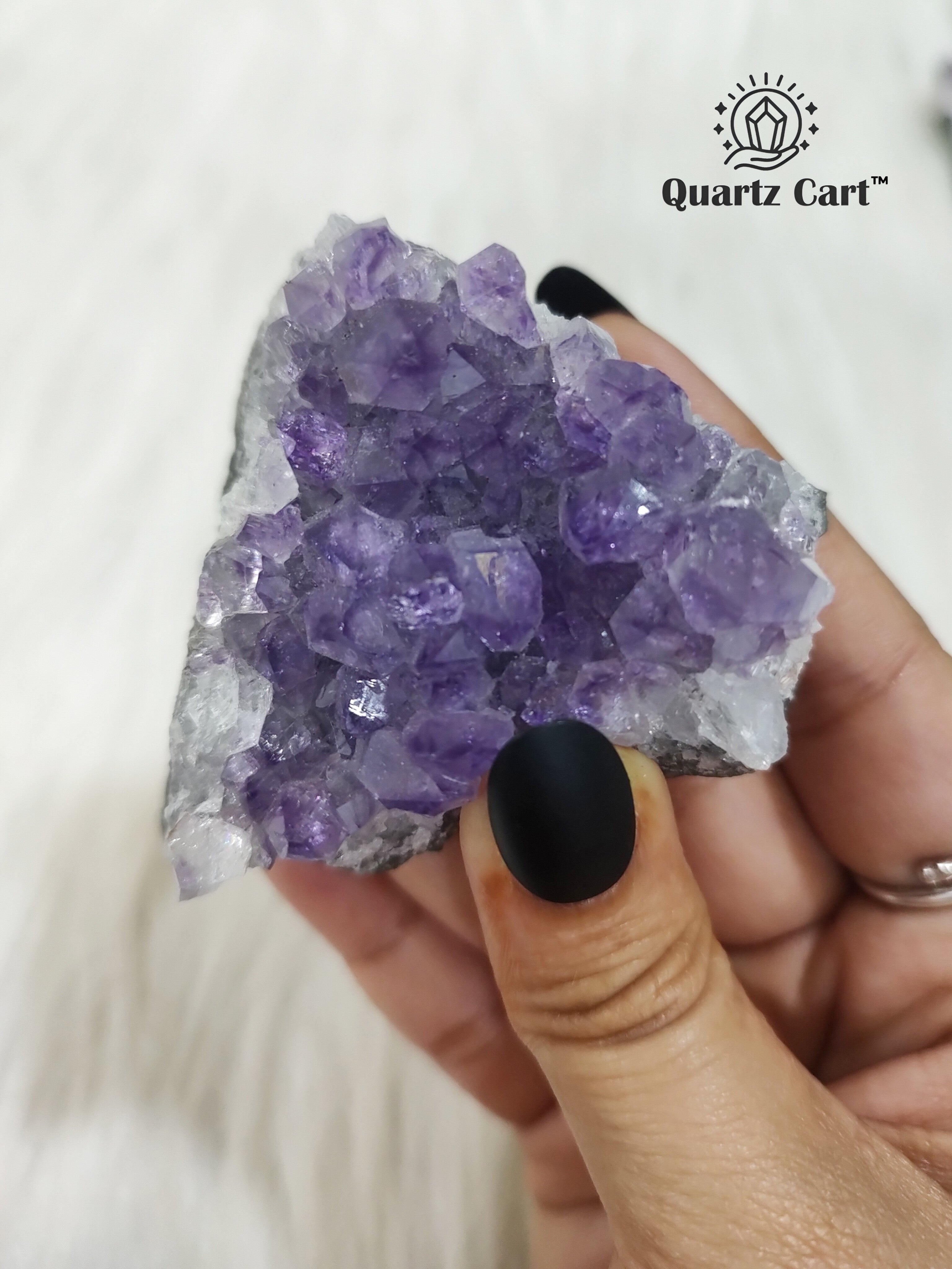 Natural Amethyst crystal cluster medium healing stone #11
