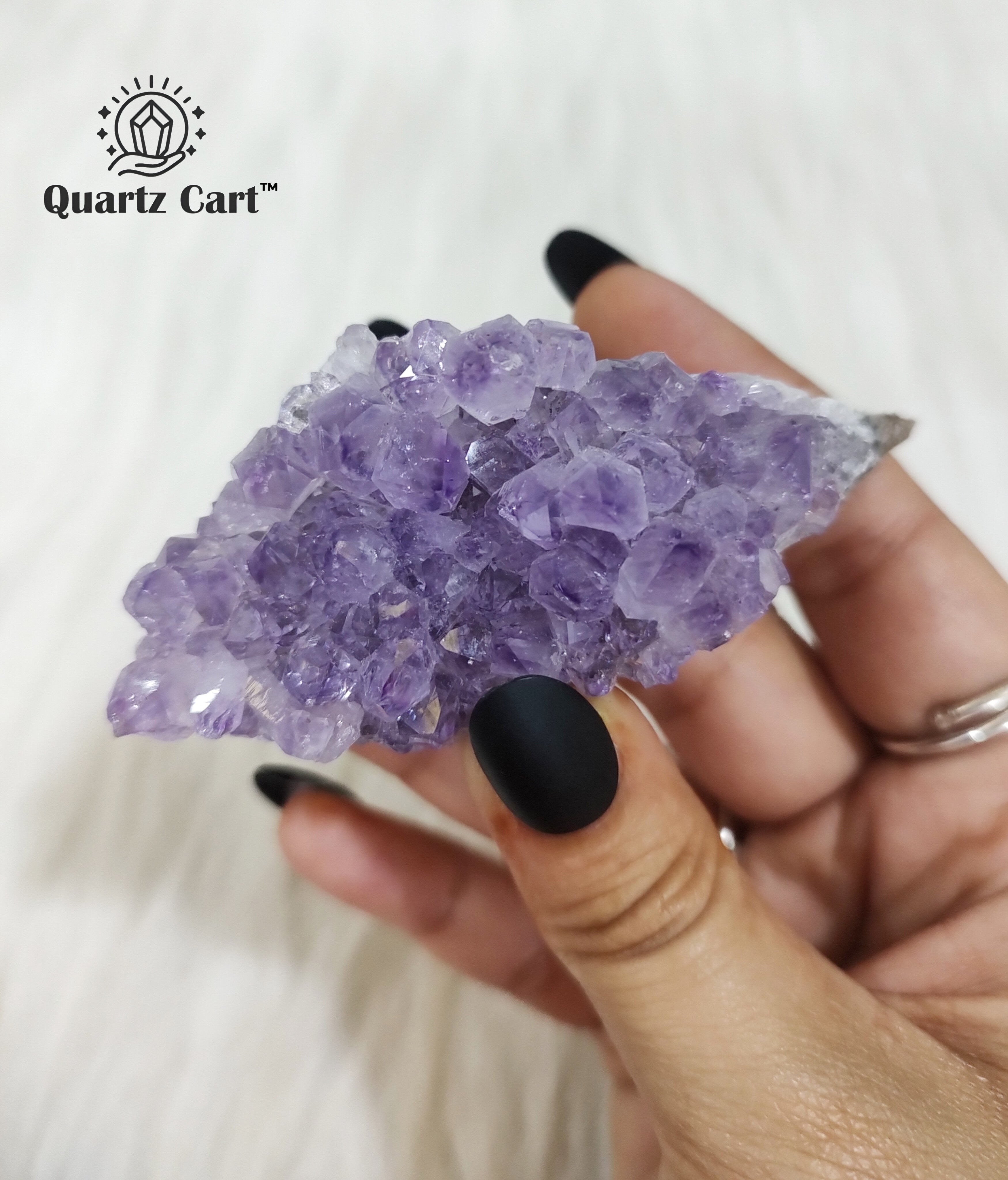 Natural Amethyst crystal cluster medium healing stone #12