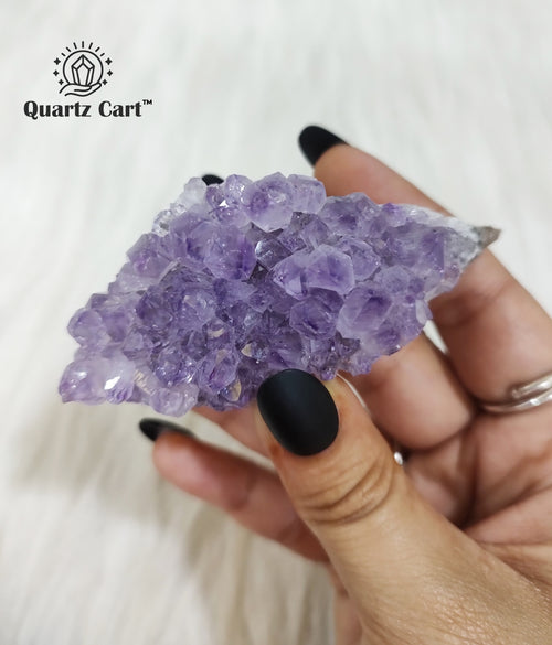 Natural Amethyst crystal cluster medium healing stone #12
