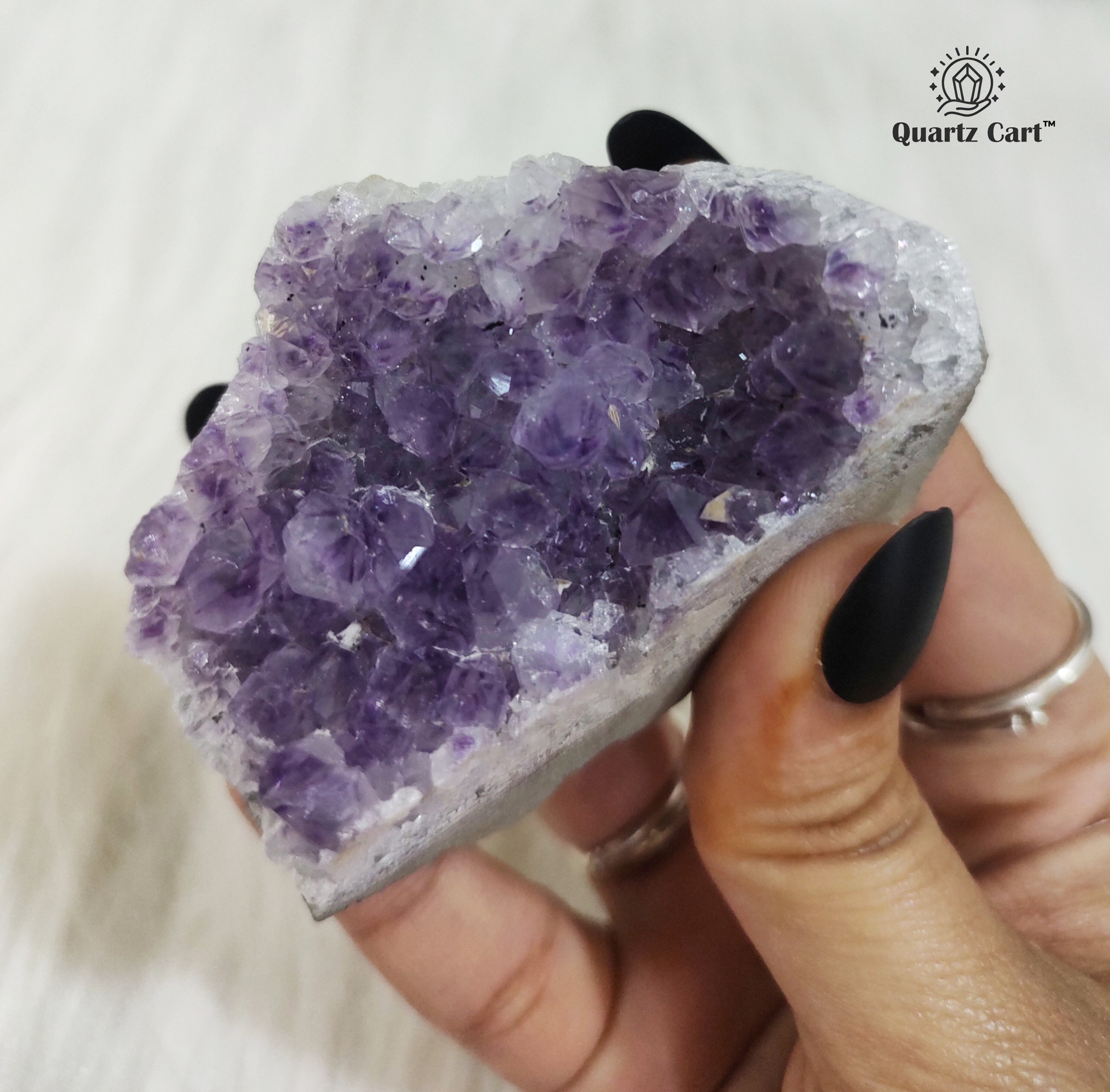 Natural Amethyst crystal cluster medium healing stone #13