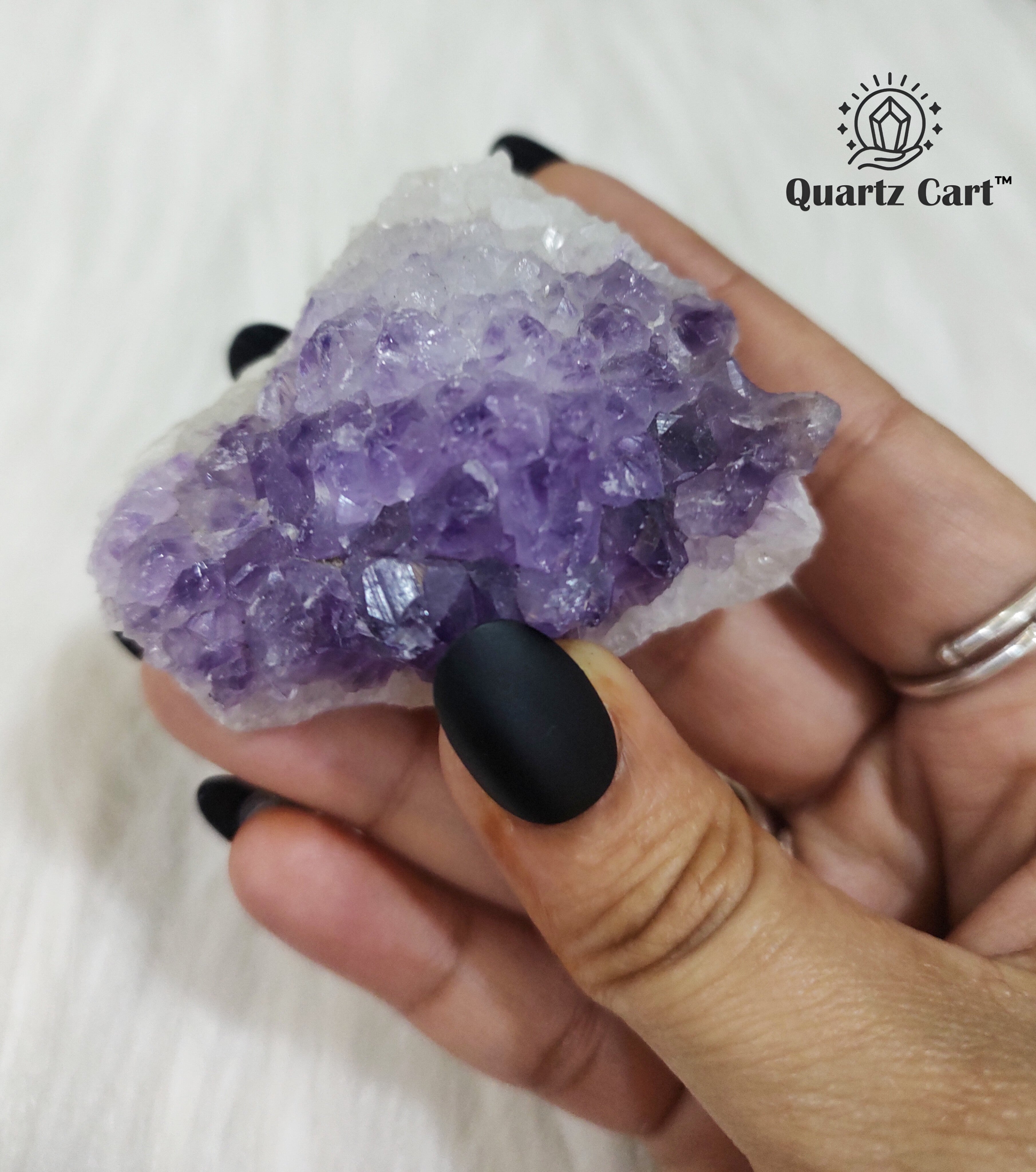 Natural Amethyst crystal cluster medium healing stone #14