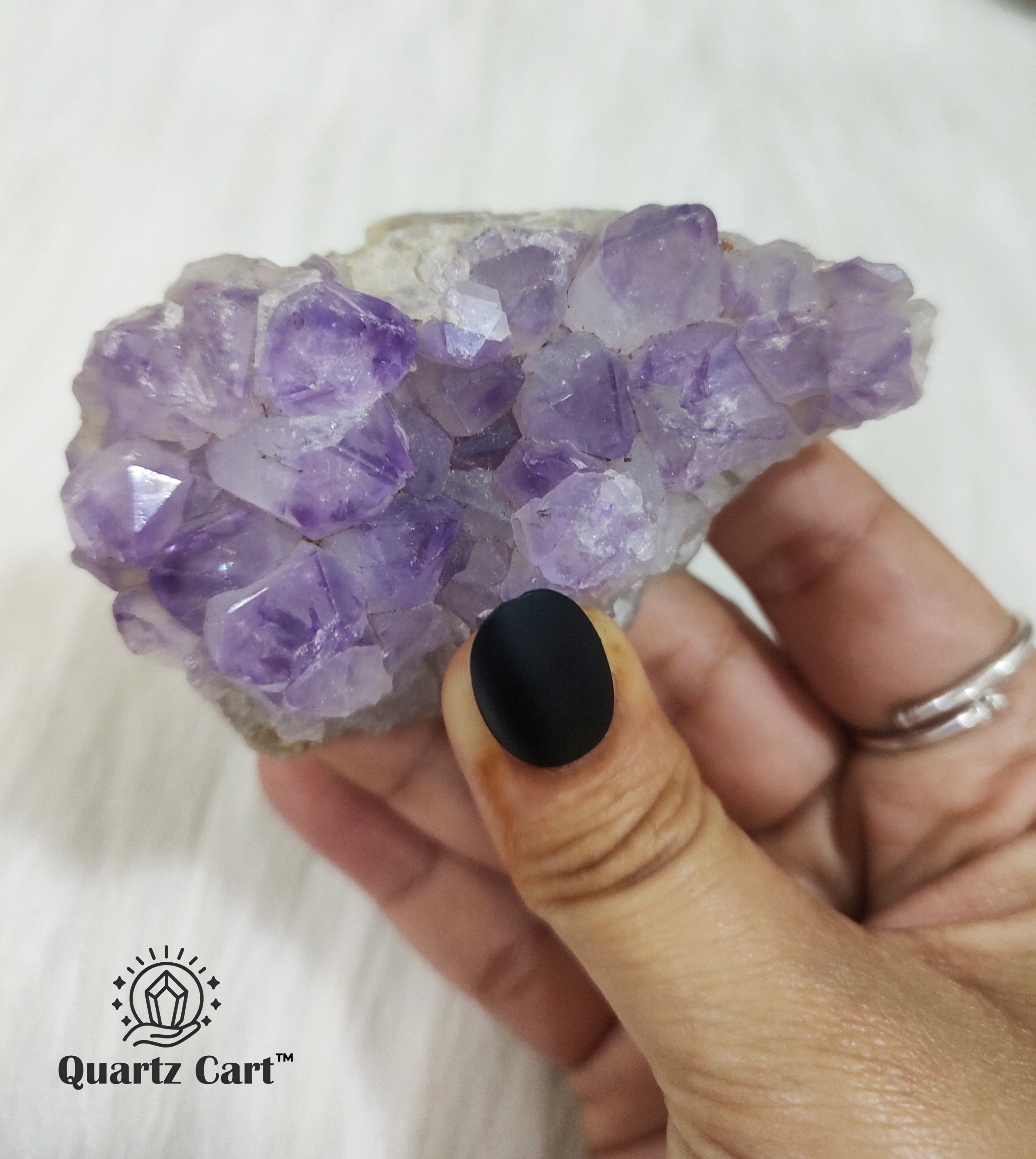 Natural Amethyst crystal cluster medium healing stone #15