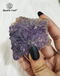 Natural Amethyst crystal cluster medium healing stone #16