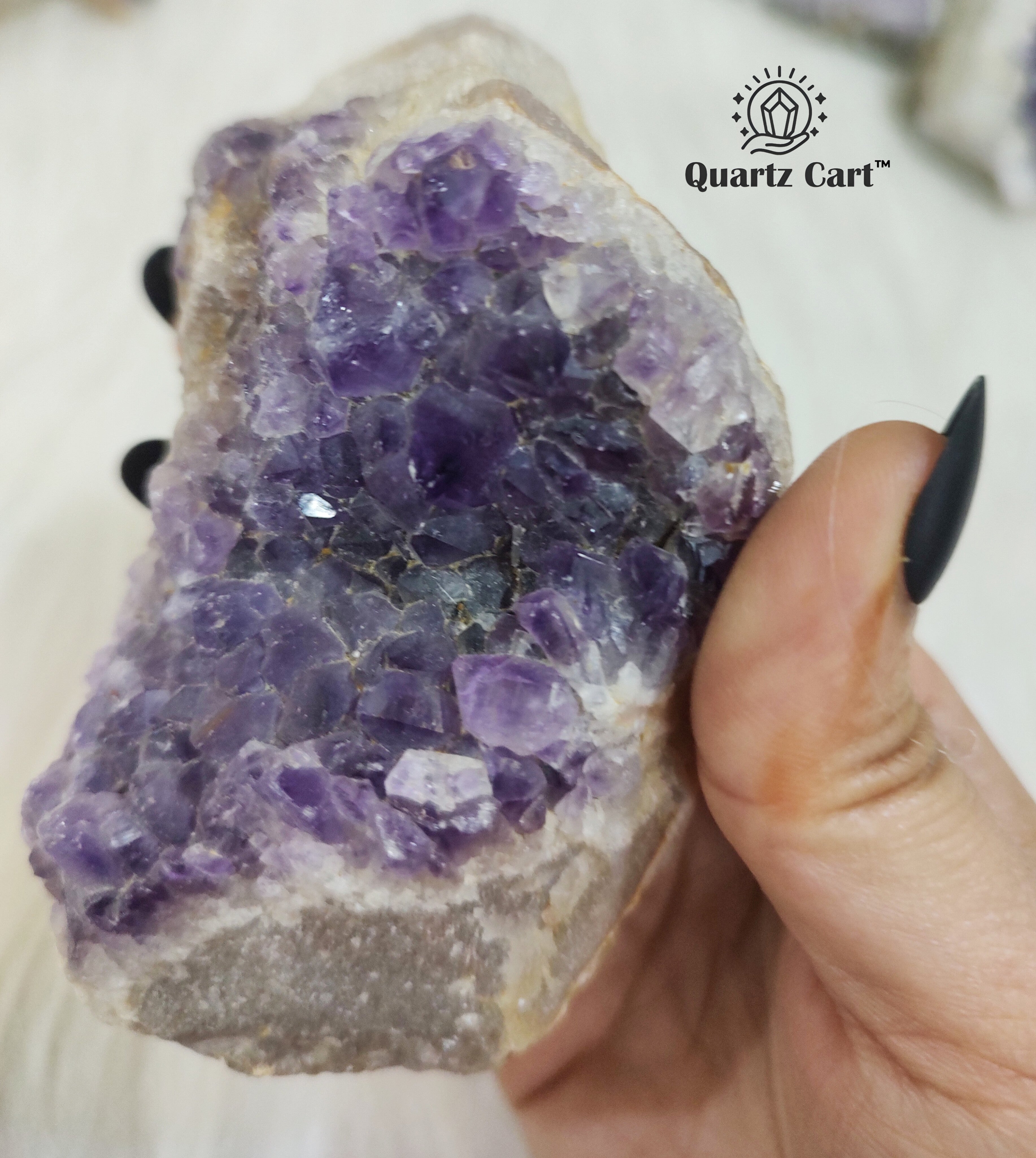 Natural Amethyst crystal cluster medium healing stone #17