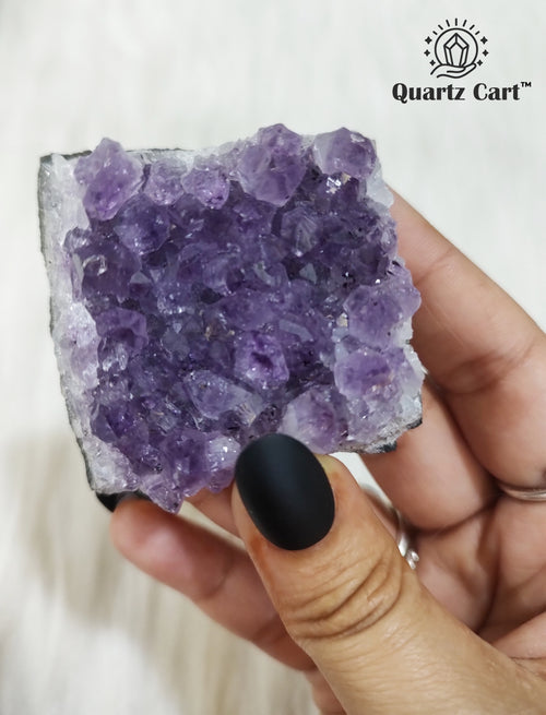 Natural Amethyst crystal cluster medium healing stone #9
