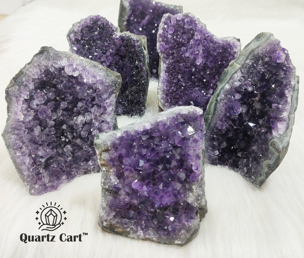 Purple Amethyst standing cluster décor healing crystal #6