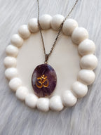 Amethyst Om Pendant