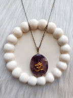 Amethyst Om Pendant