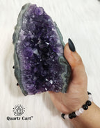Natural Amethyst standing crystal cluster large healing stone #2