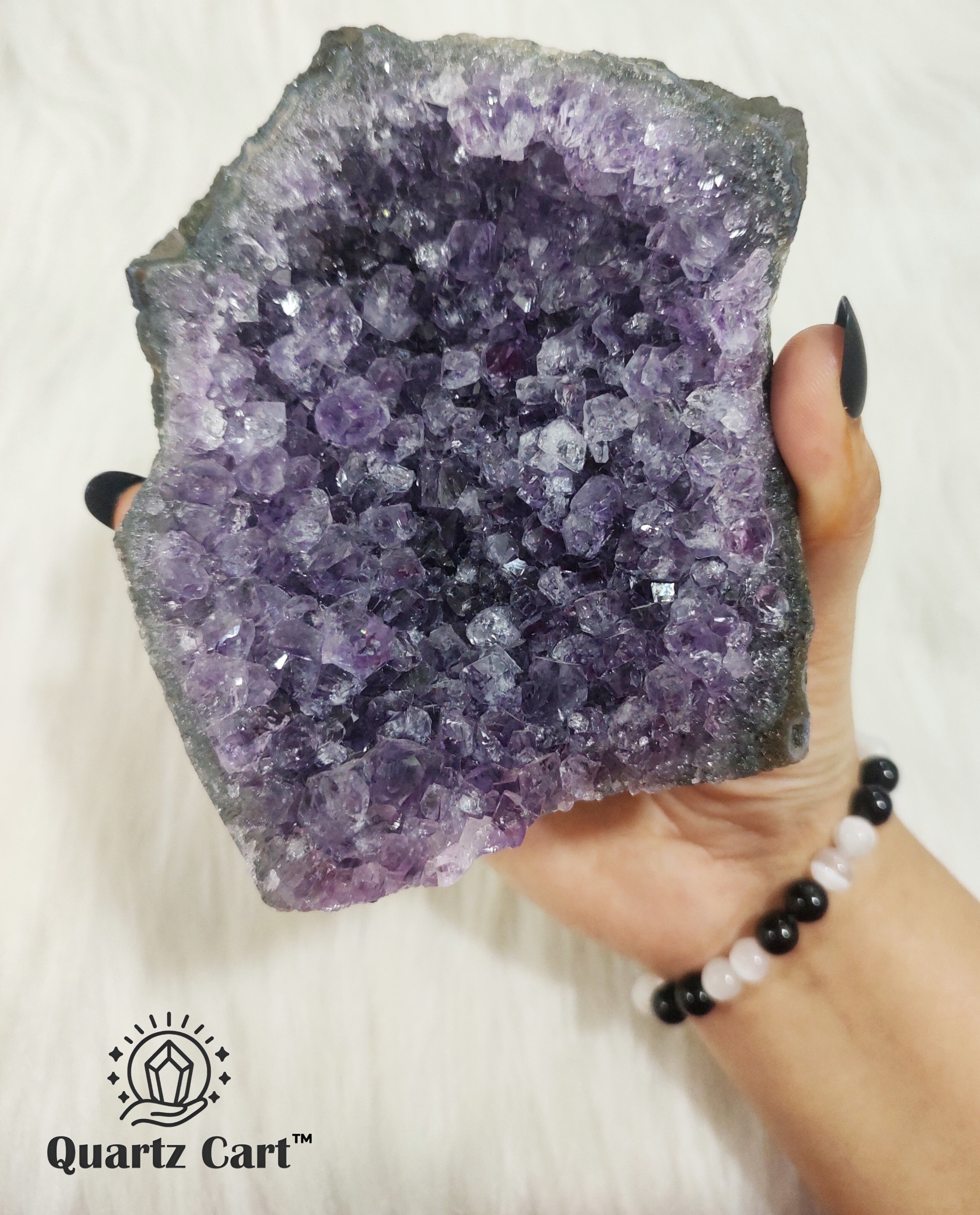 Natural Amethyst standing crystal cluster large healing stone #3