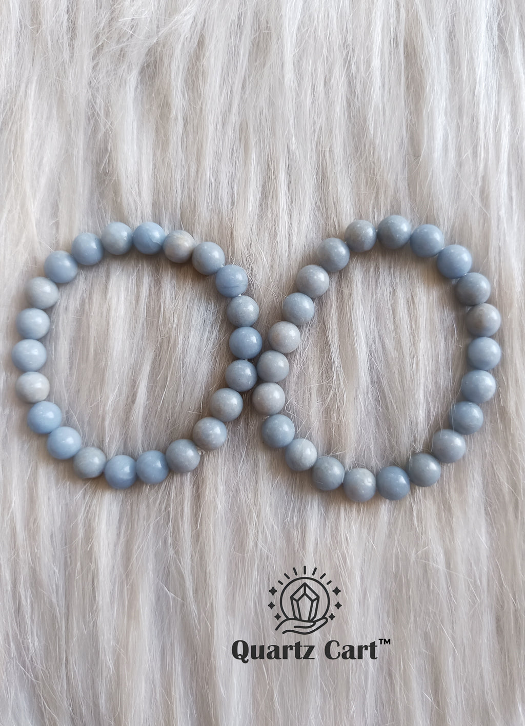 Angelite Bracelet for Calm, Peace & Spiritual Healing