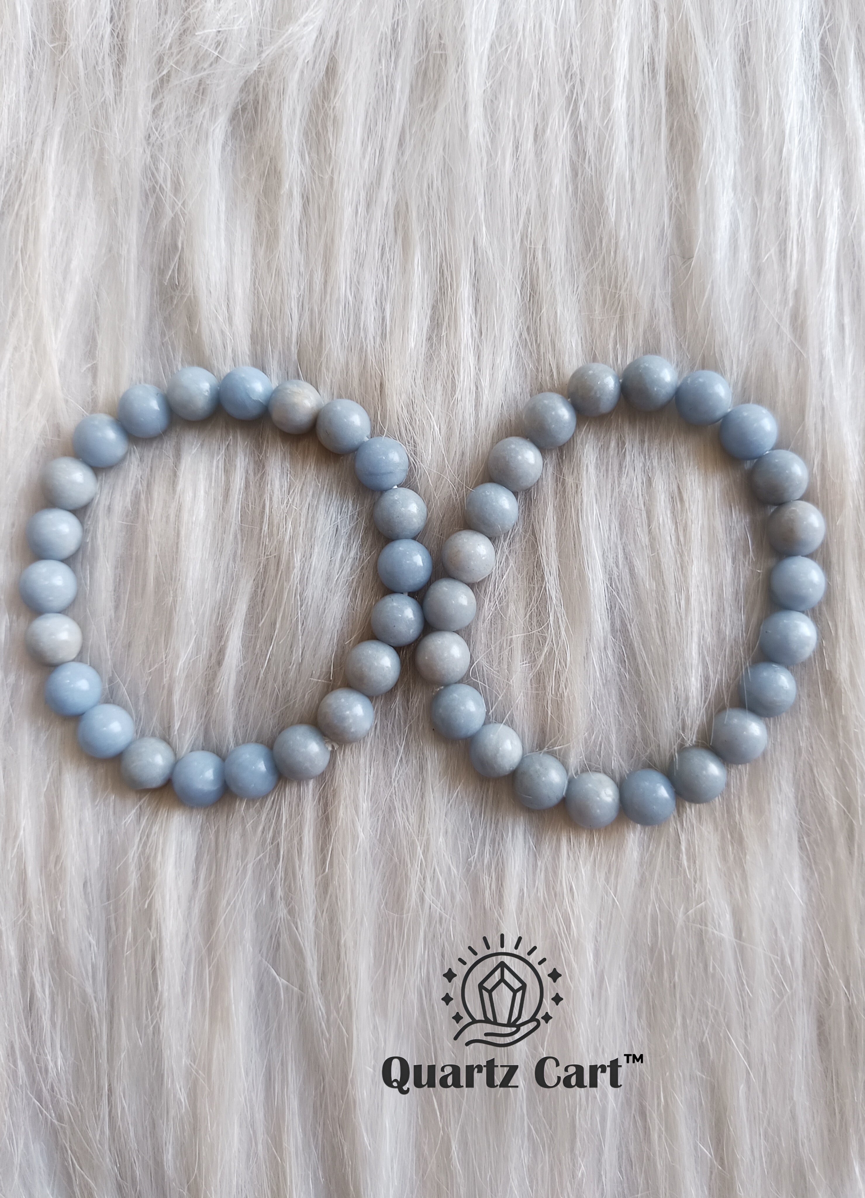 Angelite Bracelet for Calm, Peace & Spiritual Healing