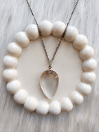 CLEAR QUARTZ DROP SHAPE PENDANT