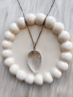 CLEAR QUARTZ DROP SHAPE PENDANT