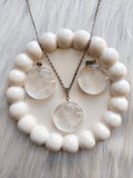 CLEAR QUARTZ ROUND PENDANT
