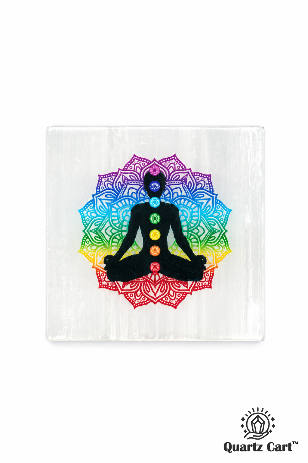 Selenite Charging Plate - 7 Chakra