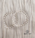 Natural Clear Quartz healing crystal bracelets for energy amplification clarity and spiritual balance