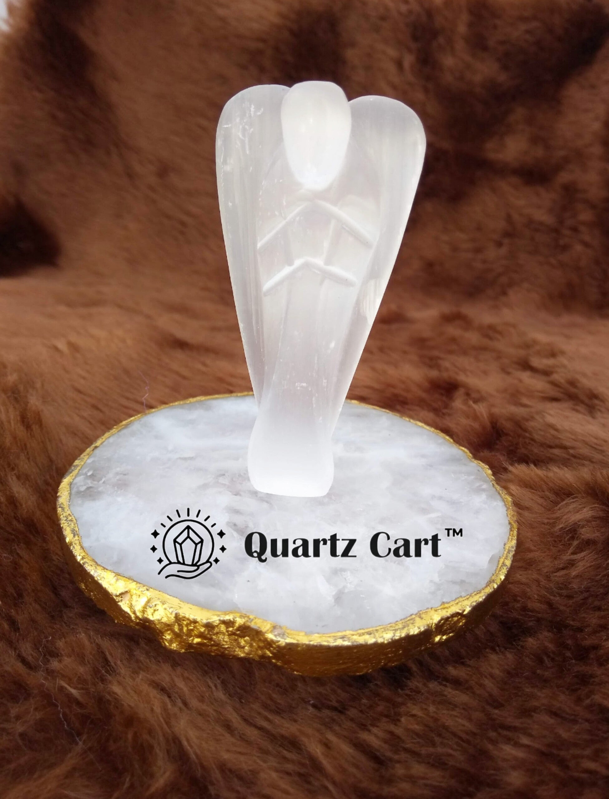 Selenite Angel 3 Inches for Protection, Peace & Spiritual Healing