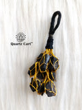 mini black stone chip decorative hanging with net design