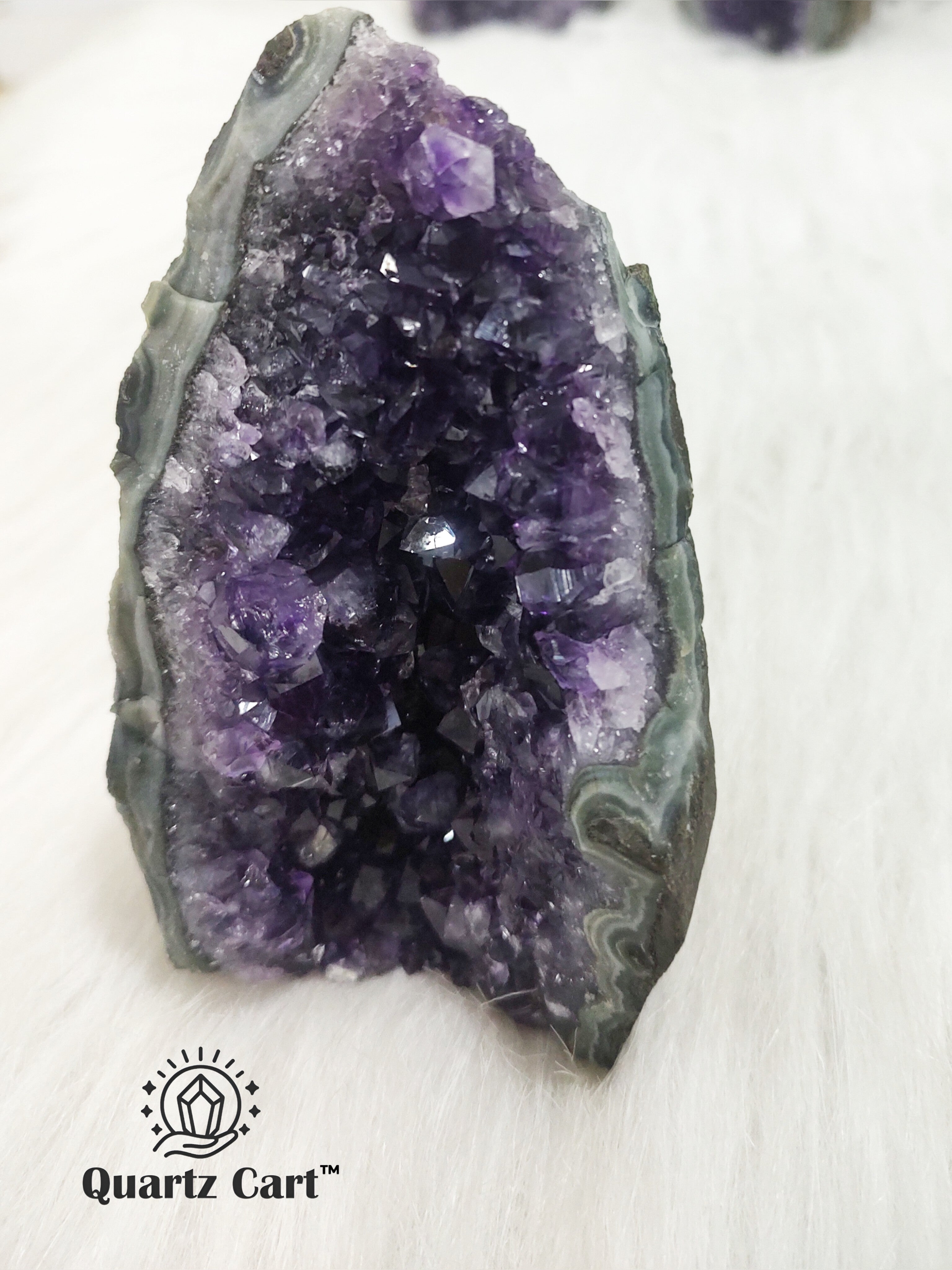 Large Amethyst crystal cluster natural standing formation #2
