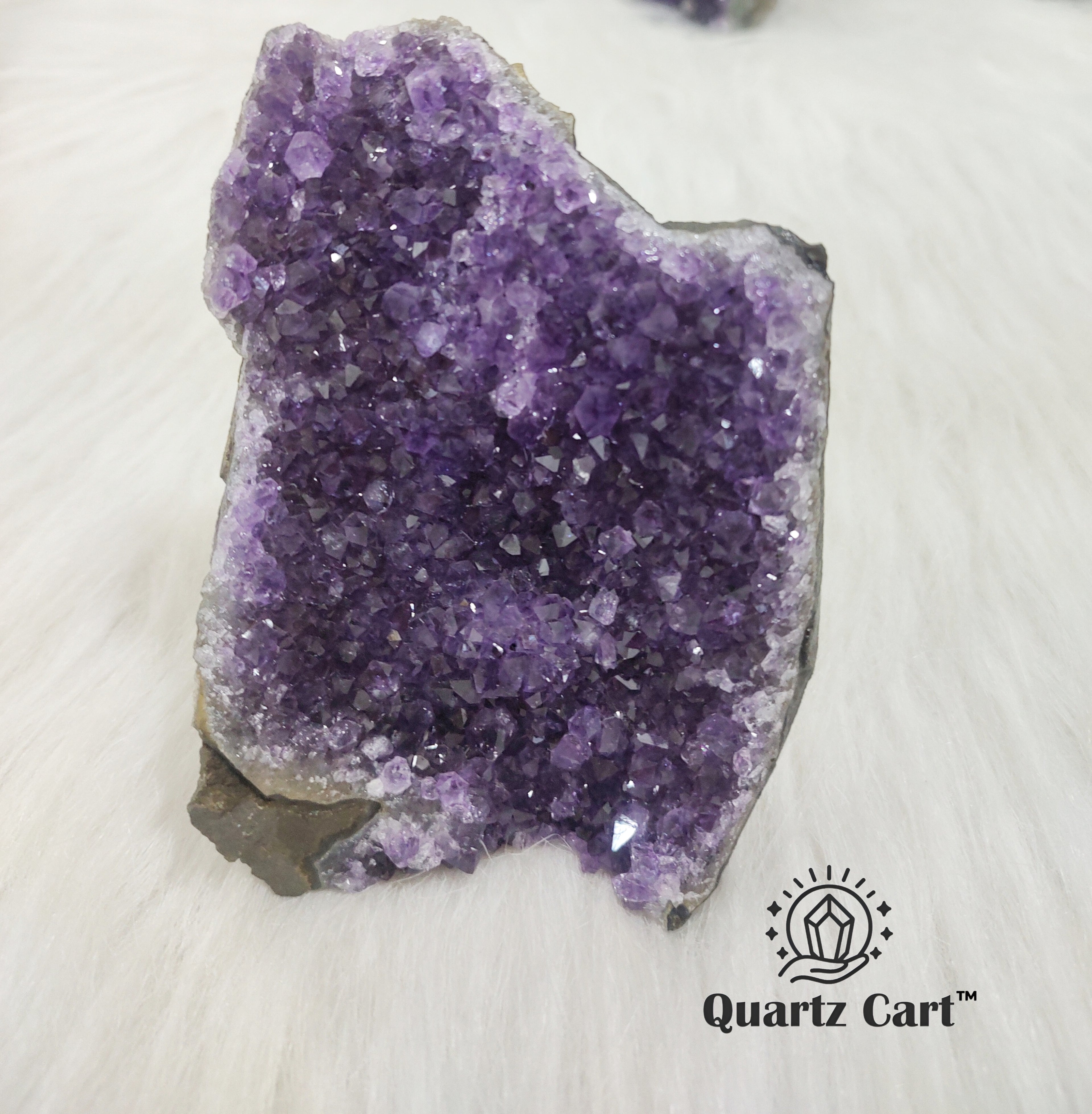 Large Amethyst crystal cluster natural standing formation #4