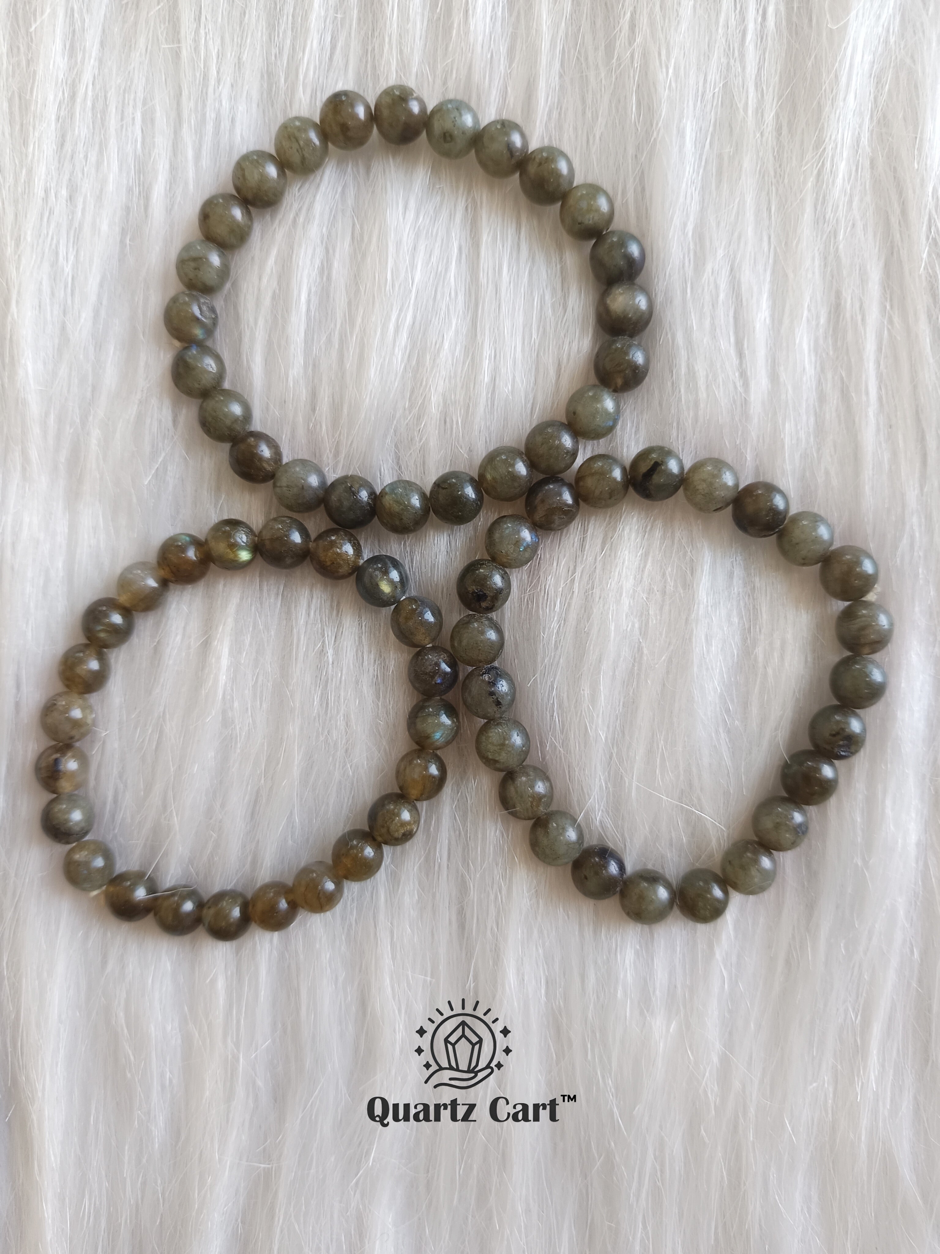 Natural Labradorite healing crystal bracelets with labradorite gemstone beads for protection and intuition
