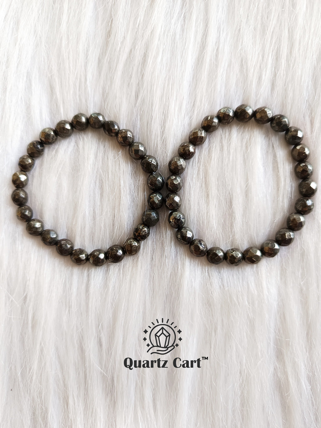 Natural Pyrite faceted gemstone bracelets for prosperity wealth attraction and positive energy