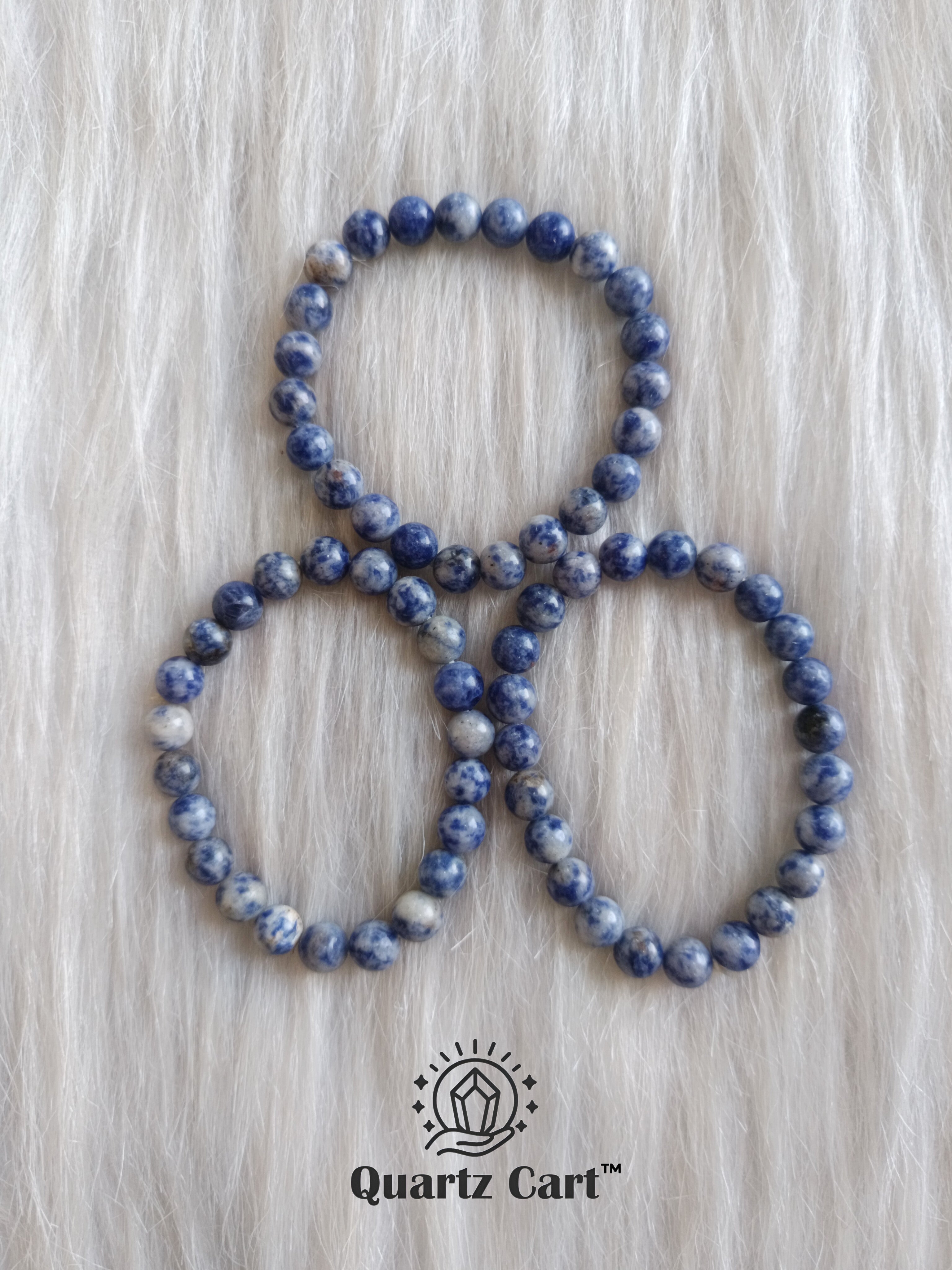 Natural Sodalite gemstone bracelets for clarity communication confidence and emotional balance