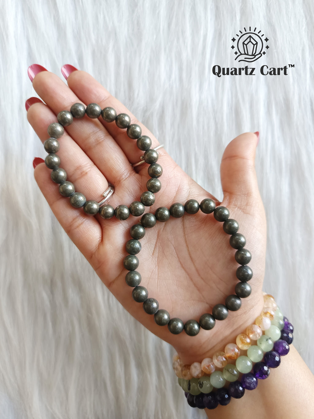 Natural Pyrite Bracelet for Wealth, Confidence & Protection
