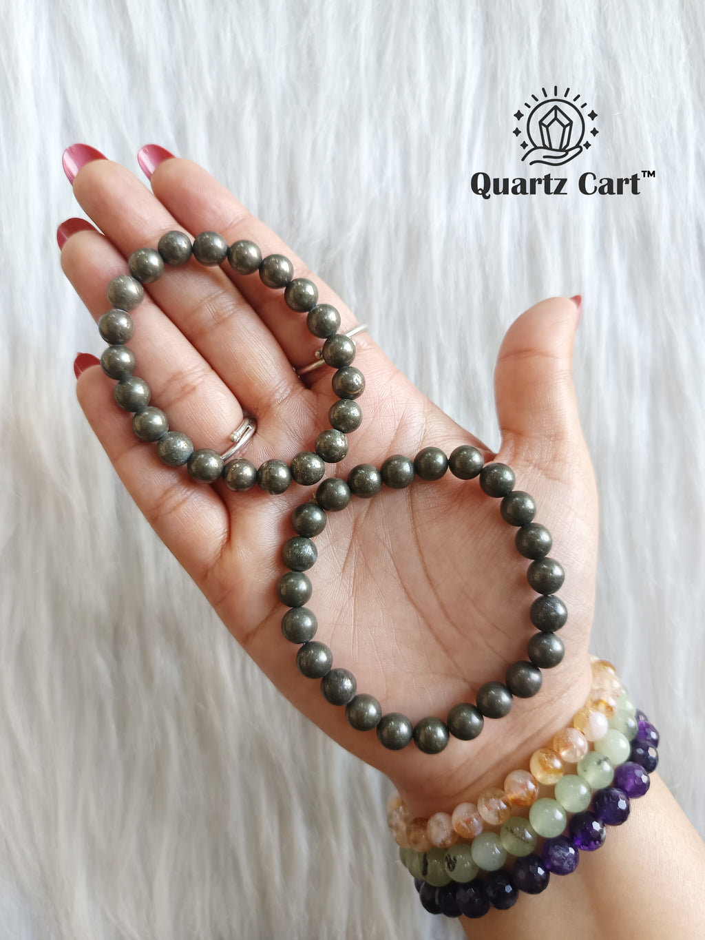 Natural Pyrite Bracelet for Wealth, Confidence & Protection