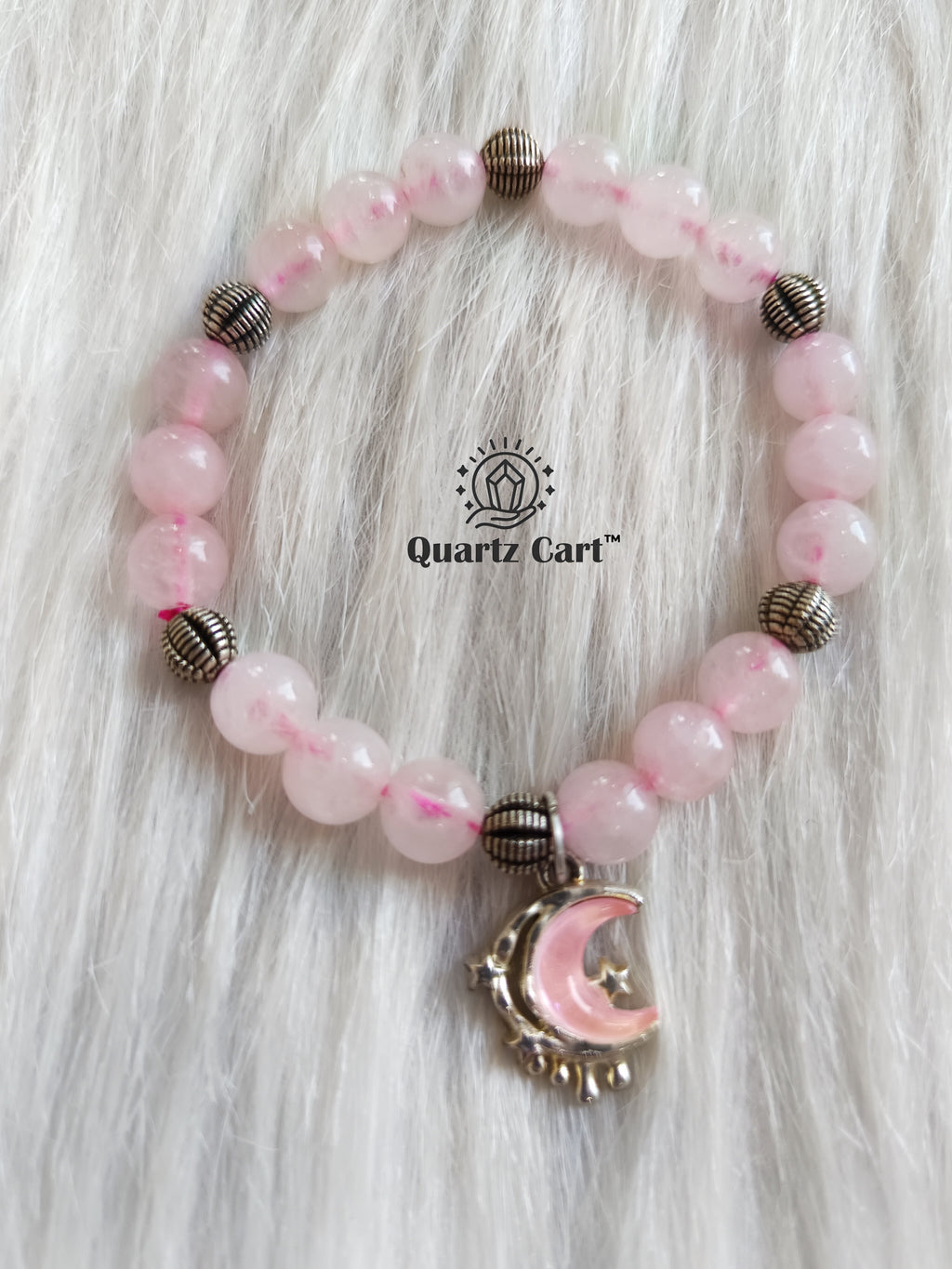 Rose Quartz Charms Bracelet for Love, Peace & Self-Love