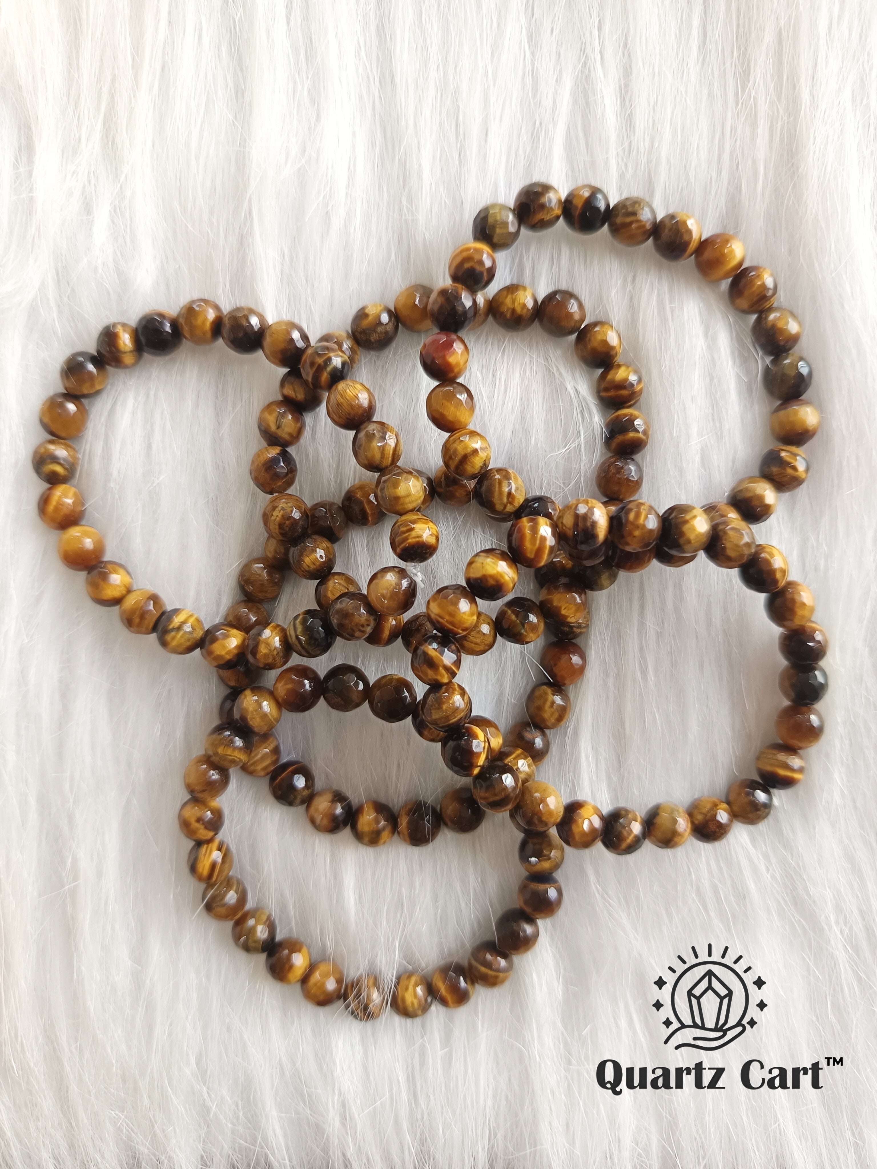 Tiger Eye faceted crystal bracelets symbolizing strength grounding energy and mental clarity