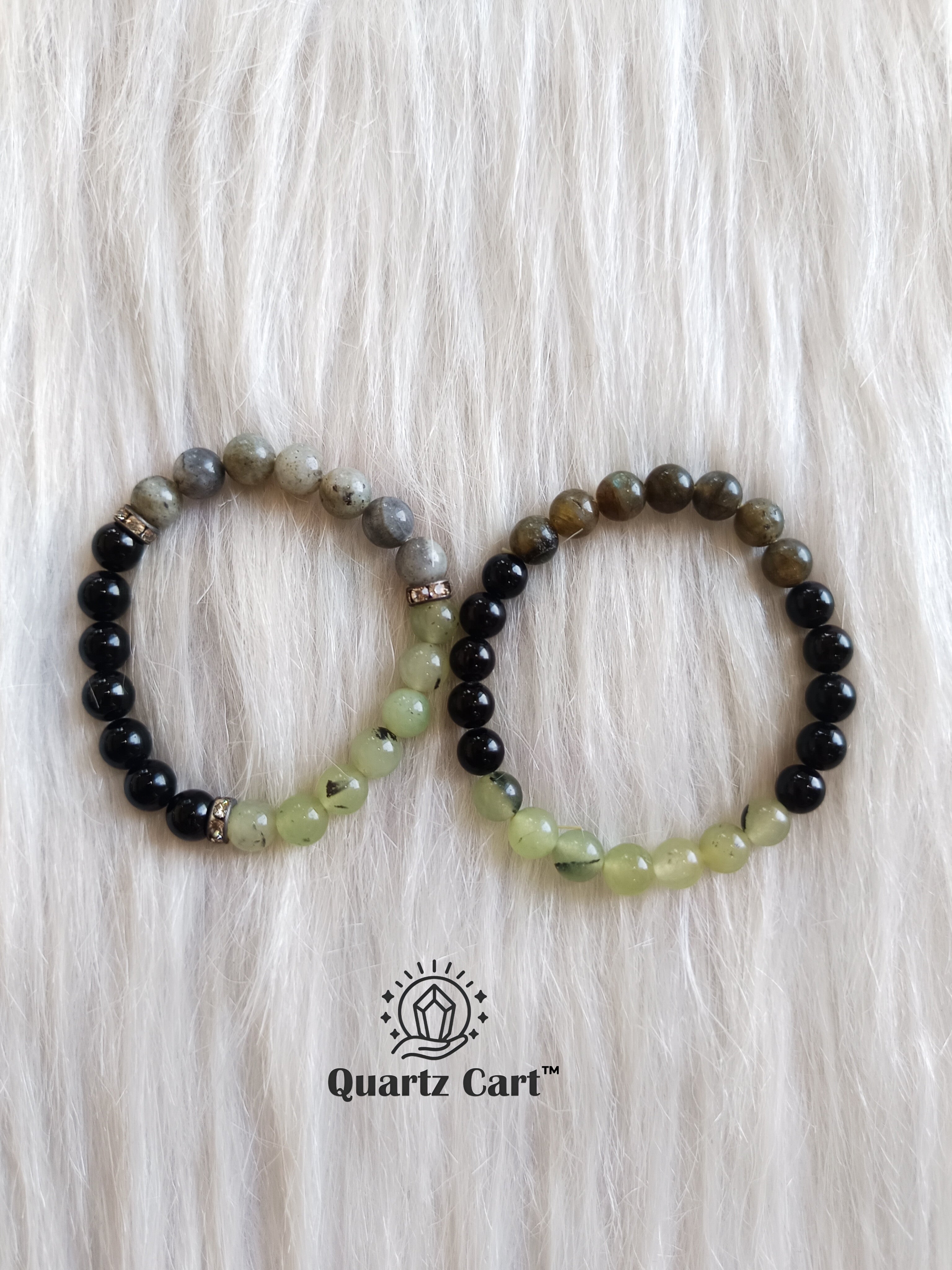 Triple Protection Healing Crystal Bracelet with Black Tourmaline Tiger Eye and Hematite beads