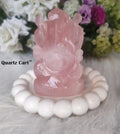 Rose Quartz Ganesha – Natural Crystal Idol for Love & Harmony