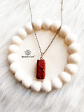 Red Jasper Raw Pendant for Grounding, Fear and Obstacles Removal
