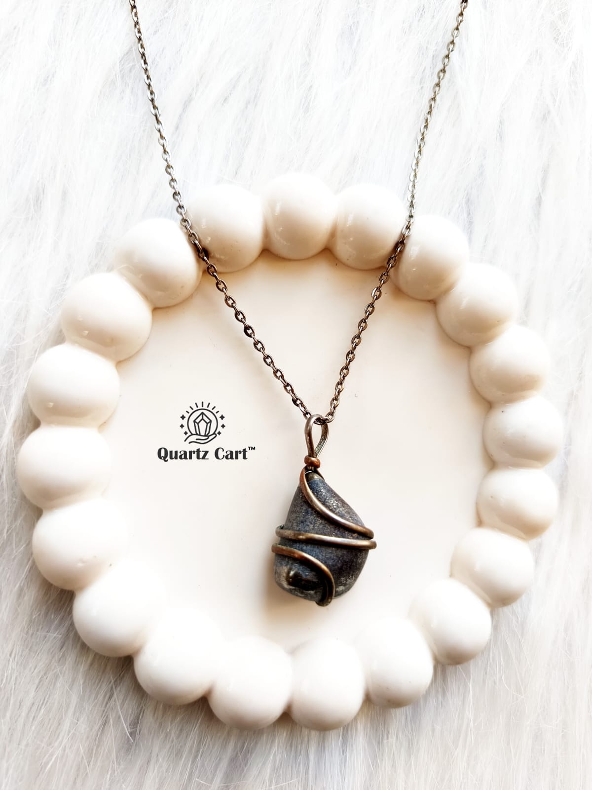 Pyrite Tumble Pendant for Prosperity, Protection and Financial Stability.